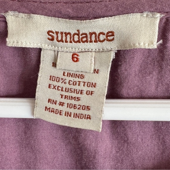 Sundance Dusty Purple Eyelet Embroidered Dress, Size 6 - Picture 4 of 7